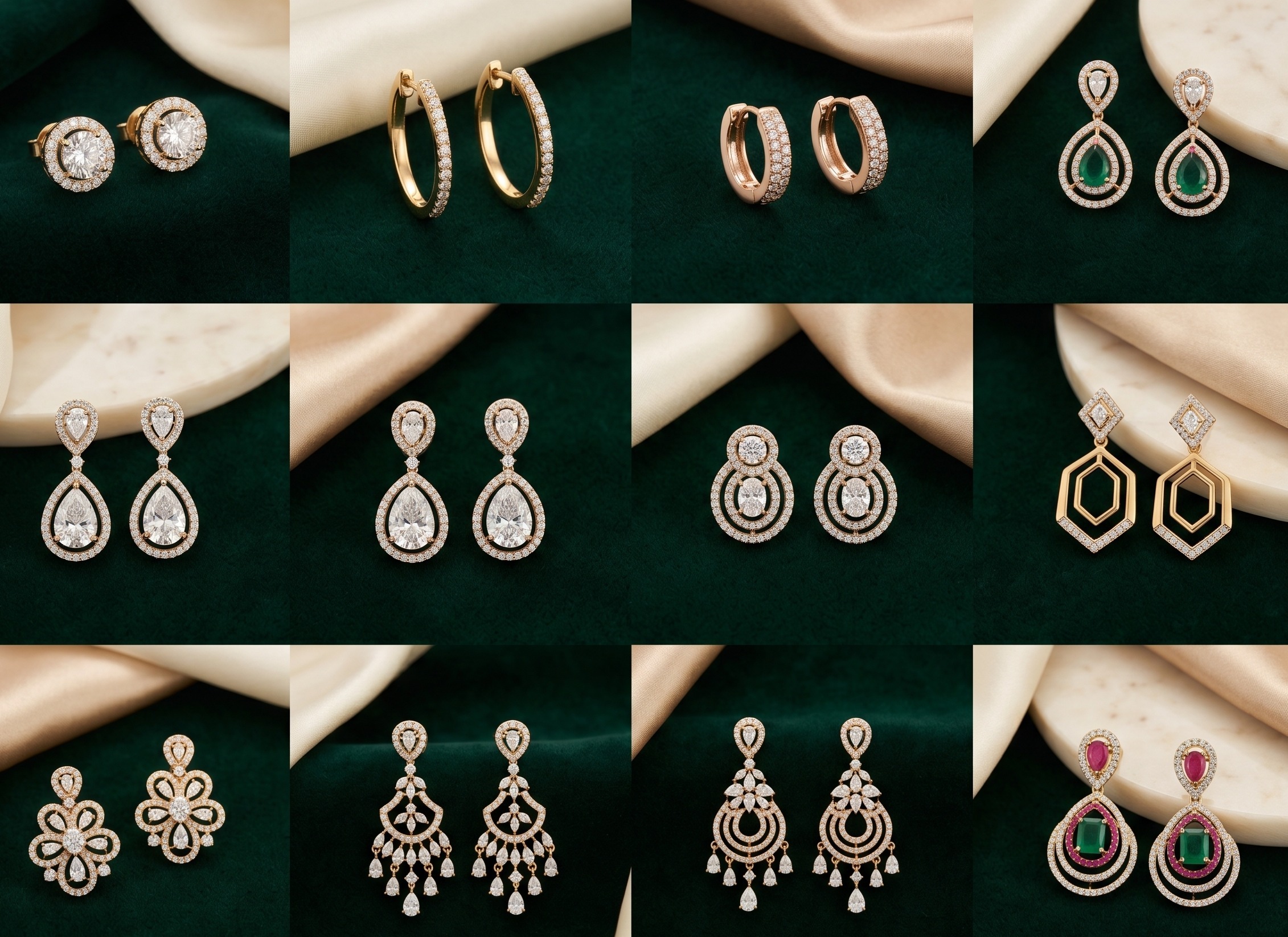 Fine earrings, pendants and necklaces for retail jewellery stores.