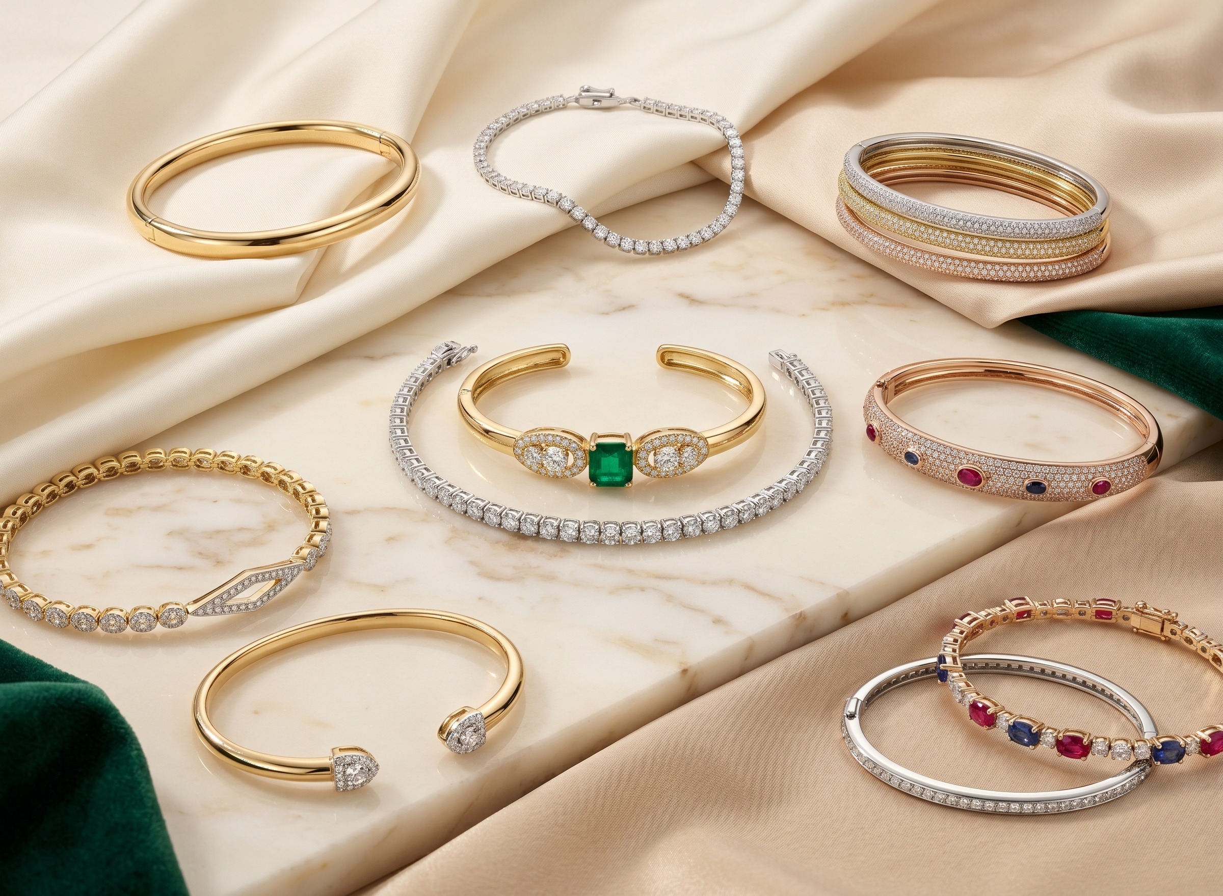 Premium gold and diamond bracelets