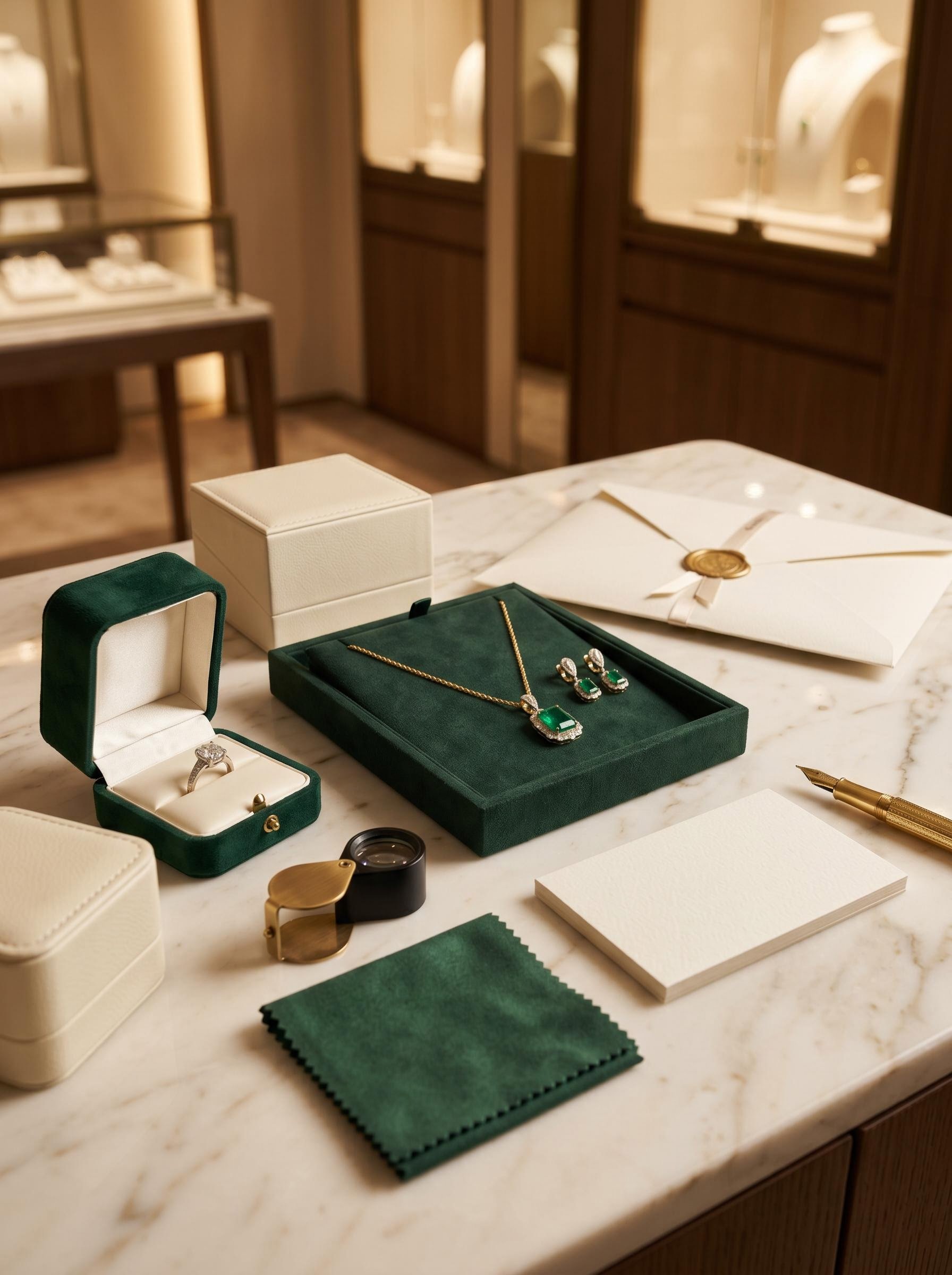 Wholesale jewellery packaging and business presentation setup